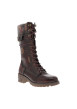 Thumbnail Bottes montantes bordeaux à talon décroché bas et détails logotypés - Image 2