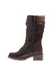 Thumbnail Bottes montantes bordeaux à talon décroché bas et détails logotypés - Image 3