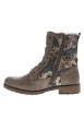 Thumbnail Bottines taupe à talon décroché bas munies de lacets et d'un zip latéral - Image 3