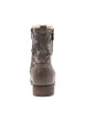 Thumbnail Bottines taupe à talon décroché bas munies de lacets et d'un zip latéral - Image 4