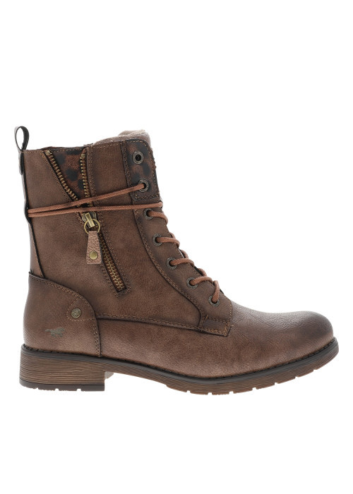 Bottines marron à talon décroché bas pourvues...