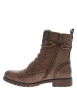 Thumbnail Bottines marron à talon décroché bas pourvues d'un zip et de lacets ronds - Image 3