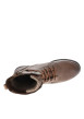 Thumbnail Bottines marron à talon décroché bas pourvues d'un zip et de lacets ronds - Image 5