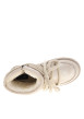 Thumbnail Bottines beiges brillantes à talon plat munies d'un zip et des lacets ronds - Image 5