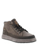 Thumbnail Sneakers montantes brunes à talon plat et logo embossé munies de lacets - Image 2