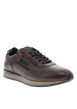Thumbnail Baskets running Assure en cuir noisette munies d'un talon plat à lacets et zip - Image 2