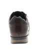 Thumbnail Baskets running Assure en cuir noisette munies d'un talon plat à lacets et zip - Image 4