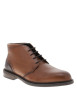 Thumbnail Bottines Fisher en cuir cognac pourvues d'un talon décroché bas et des lacets - Image 2