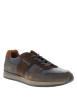 Thumbnail Baskets running Affairi 3 en cuir marron munies d'un talon plat et des lacets - Image 2