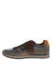 Thumbnail Baskets running Affairi 3 en cuir marron munies d'un talon plat et des lacets - Image 3