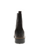 Thumbnail Bottines en cuir marron à talon décroché bas pourvues de soufflets élastiqués - Image 4