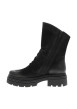 Thumbnail Bottines en cuir noires à talon décroché bas pourvues d'une fermeture zippée - Image 3