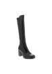 Thumbnail Bottes en cuir noires à talon décroché haut pourvues d'une fermeture zippée - Image 2