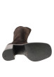 Thumbnail Bottes en cuir marron à talon décroché haut pourvues d'une fermeture zippée - Image 6