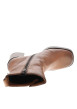 Thumbnail Bottines en cuir camel à talon décroché moyen pourvues d'une fermeture zippée - Image 5