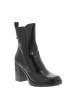 Thumbnail Bottines en cuir noires à talon décroché moyen pourvues d'une fermeture zippée - Image 2