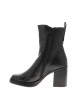 Thumbnail Bottines en cuir noires à talon décroché moyen pourvues d'une fermeture zippée - Image 3
