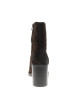Thumbnail Bottines en cuir marron à talon décroché haut pourvues d'une fermeture zippée - Image 4