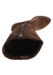 Thumbnail Bottes en cuir marron à talon décroché haut pourvues d'une fermeture zippée - Image 5