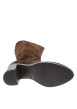Thumbnail Bottes en cuir marron à talon décroché haut pourvues d'une fermeture zippée - Image 6