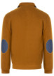 Thumbnail Sweat camel uni avec une coupe droite, un col boutonné et coudières - Image 2