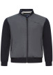 Thumbnail Cardigan zippé marine en maille effet gaufrée à coupe droite et col montant