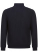 Thumbnail Cardigan zippé marine en maille effet gaufrée à coupe droite et col montant - Image 2