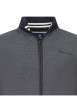 Thumbnail Cardigan zippé marine en maille effet gaufrée à coupe droite et col montant - Image 3