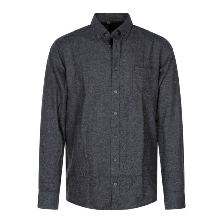 Chemise en flanelle de coton anthracite pourvue...