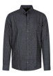 Thumbnail Chemise en flanelle de coton anthracite pourvue d'une coupe droite