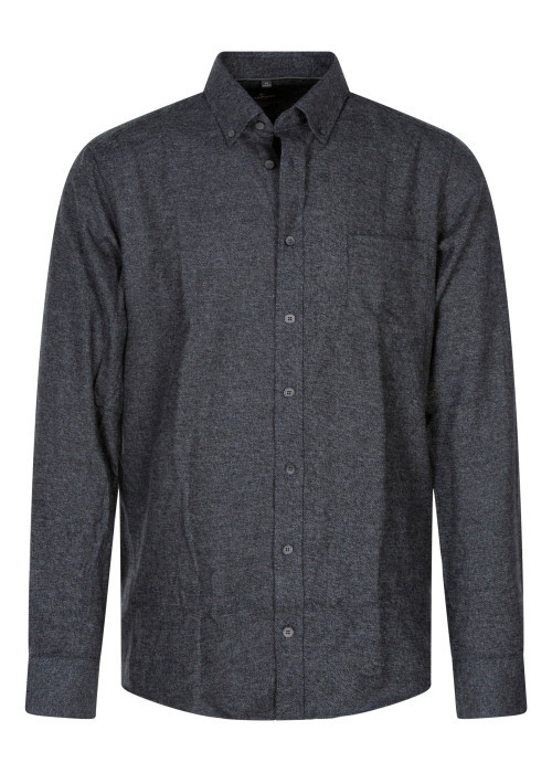 Chemise en flanelle de coton anthracite pourvue...