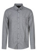 Thumbnail Chemise en coton gris clair à motifs géométriques dotée d'une coupe droite