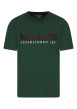 Thumbnail T-shirt en coton vert uni avec une coupe droite et des manches courtes