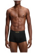 Thumbnail Lot de 2 boxers classiques en coton noir et rouge unis avec une coupe ajustée - Image 3