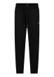 Thumbnail Pantalon jogging en coton noir à coupe droite pourvu d'une taille élastiquée