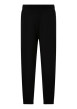 Thumbnail Pantalon jogging en coton noir à coupe droite pourvu d'une taille élastiquée - Image 2
