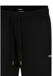 Thumbnail Pantalon jogging en coton noir à coupe droite pourvu d'une taille élastiquée - Image 3