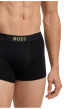 Thumbnail Lot de 3 boxers en coton unis avec une taille élastiquée à coupe moulante - Image 3
