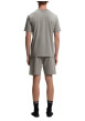 Thumbnail T-shirt en coton gris uni avec une coupe droite et un col rond - Image 4