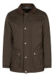Thumbnail Parka style barbour en coton kaki pourvue d'une coupe droite