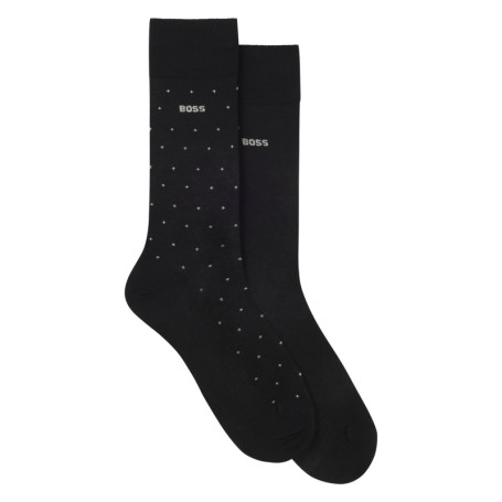 Lot de 2 paires de chaussettes hautes en coton...