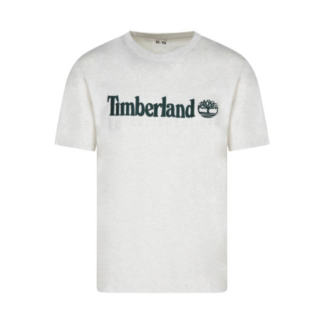 T-shirt en coton écru uni avec une coupe droite...