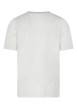 Thumbnail T-shirt en coton écru uni avec une coupe droite et un col rond - Image 2