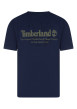 Thumbnail T-shirt en coton bleu indigo imprimé avec un col rond et une coupe droite - Image 2