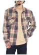 Thumbnail Chemise bleue et beige à carreaux avec une coupe droite et des manches longues