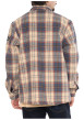 Thumbnail Chemise bleue et beige à carreaux avec une coupe droite et des manches longues - Image 2