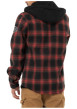 Thumbnail Chemise noire et rouge à carreaux avec un col à revers et des manches longues - Image 2