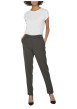 Thumbnail Pantalon chino kaki pourvu d'une coupe slim avec une ceinture élastiquée - Image 4