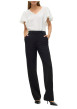 Thumbnail Pantalon chino noir muni d'une taille élastiquée à coupe droite - Image 3
