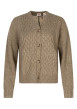 Thumbnail Gilet à col rond taupe doté d'une coupe droite et des manches longues